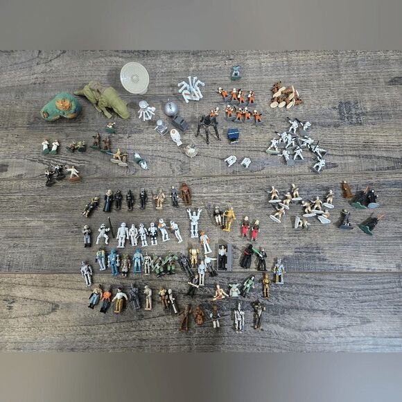 Vintage Star Wars Huge Mini Figure Micro set 55 posable 68 non posable kenner - Picture 1 of 16